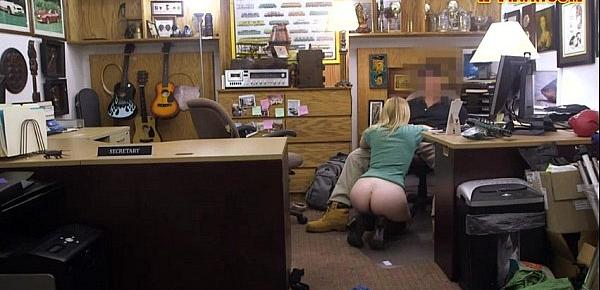  Pretty blonde babe nailed by pawn dude